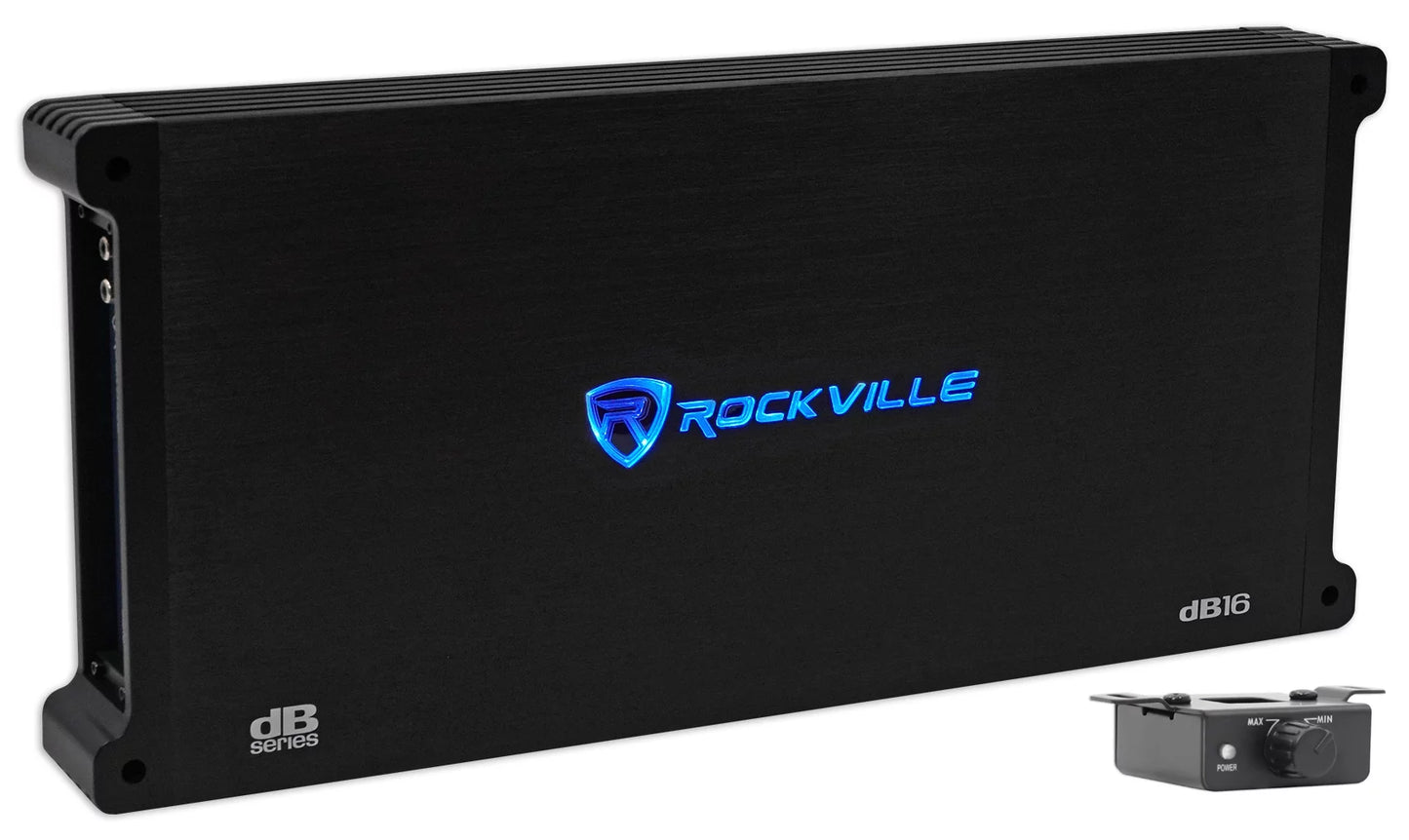 (2) Rockville W12K9D2 V3 12" 8000 Watt Subwoofers+Sealed Sub Box+Mono Amplifier+Amp Kit