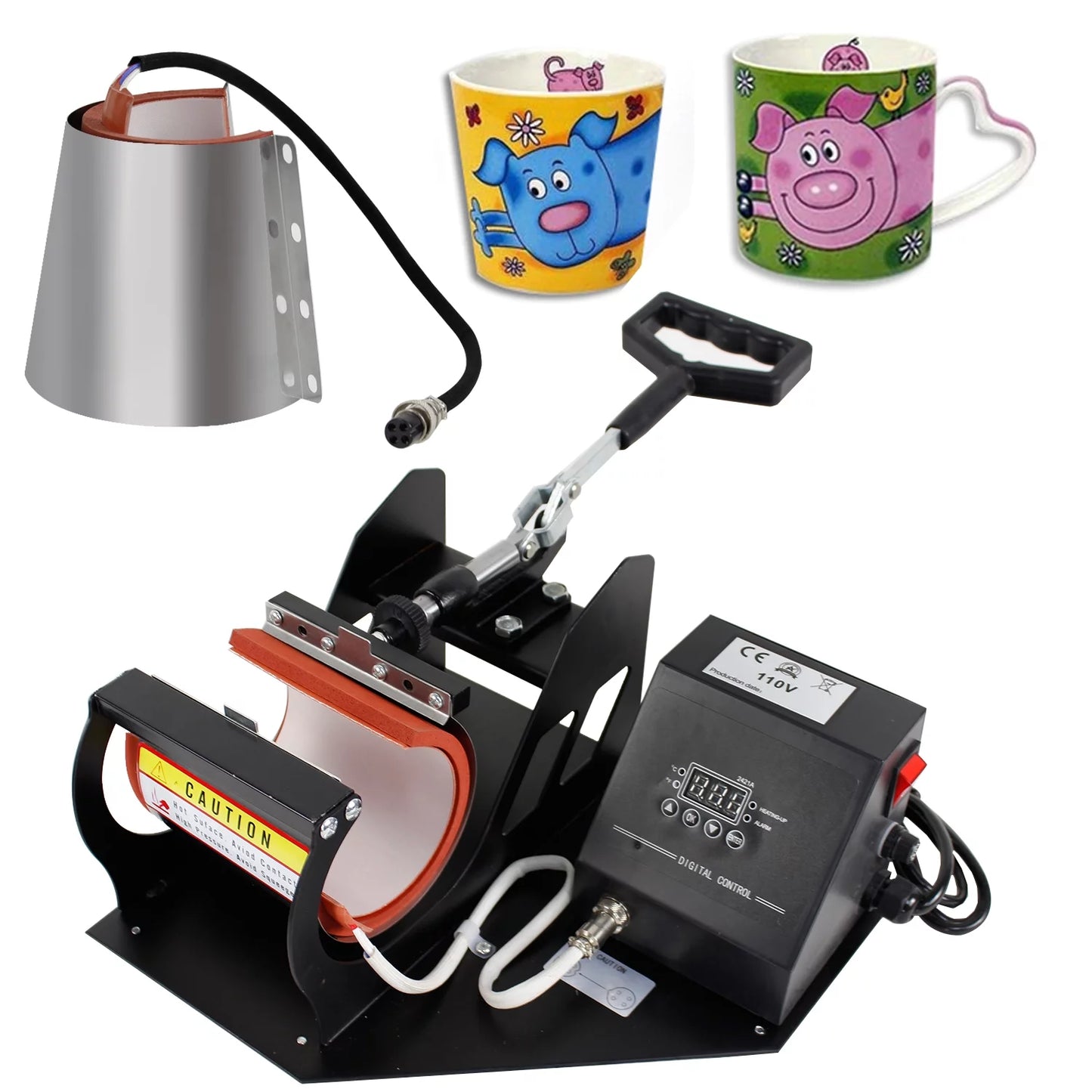 ZENSTYLE 2 in 1 Mug Coffee Cup Heat Press Digital Transfer Sublimation Machine