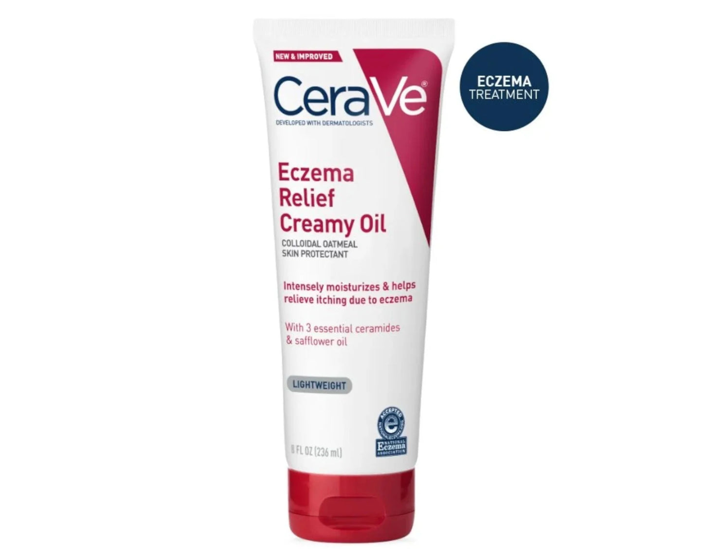 - Pack of 5. Oz. Cerave Eczema Relief Creamy Oil Oatmeal Skin Protectant, 8 Fl