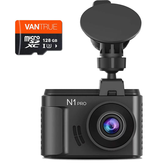 (Vantrue 128GB included)Vantrue N1 Pro Mini Dash Cam Full HD 1920x1080P Car Dash Camera 1.5 inch 160  DashCam with  Night Vision Sensor, 24 Hours Parking Mode, Motion Sensor, Collision Detection