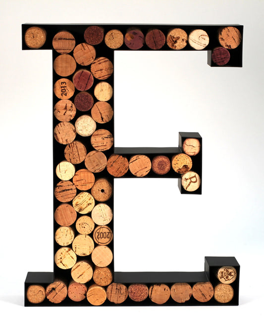 Wine Decor or Wine Cork Holder Decor Will Brighten Up Kitchen! (Letter E). Wine Cork Holder Makes for top-notch Wine Accessories Perfect Monogrammed Gifts for Women to Store Wine Corks