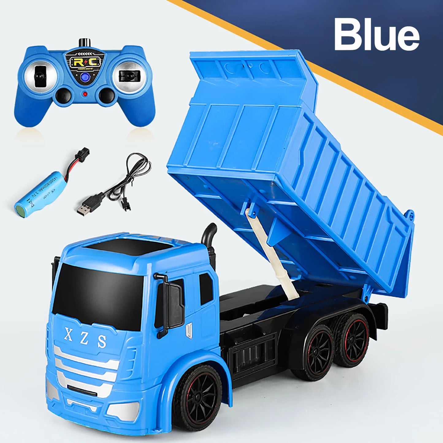 YHAIOGS 1/24 Remote Control Dump Truck RC Construction Vehicles 2.4G RC Trucks Boys