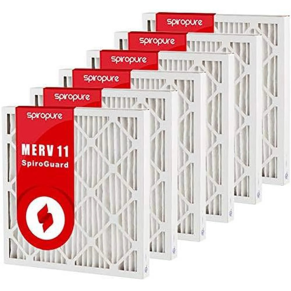 16x20x2 merv 11 pleated air filters - made in (6 pack)