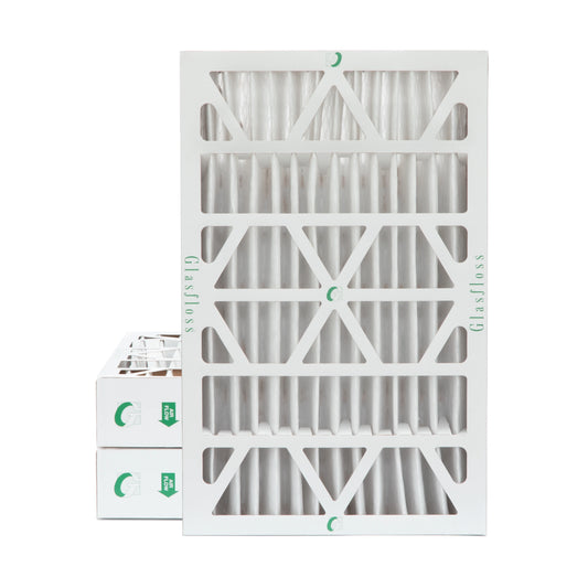 ( 3 Pack ) Exact Size: 15-1/2 x 24-1/2 x 3-3/4. 16x25x4 MERV 10 Pleated AC Furnace Air Filters by Glasfloss Industries