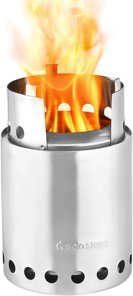 YANPO Titan Camping Stove Portable Stove for Backpacking and Outdoor Cooking top-notch Stainless Steel Camping Backpacking Stove Compact Wood Stove Design-No Batteries or Liquid Fuel Canisters Needed