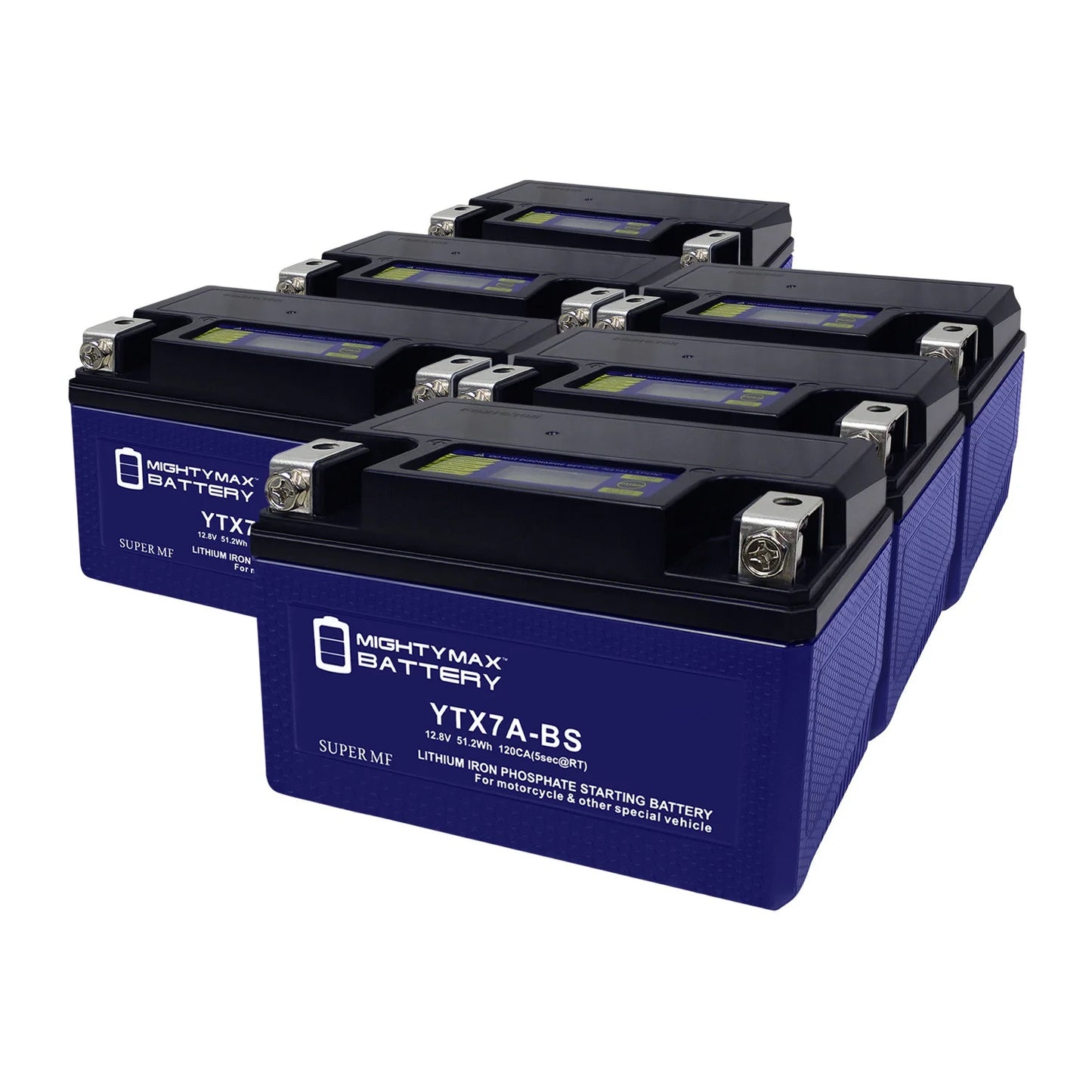 YTX7A-BS Lithium Replacement Battery matching with Peugeot Scooter 50 Tweet Evo 2014 - 6 Pack