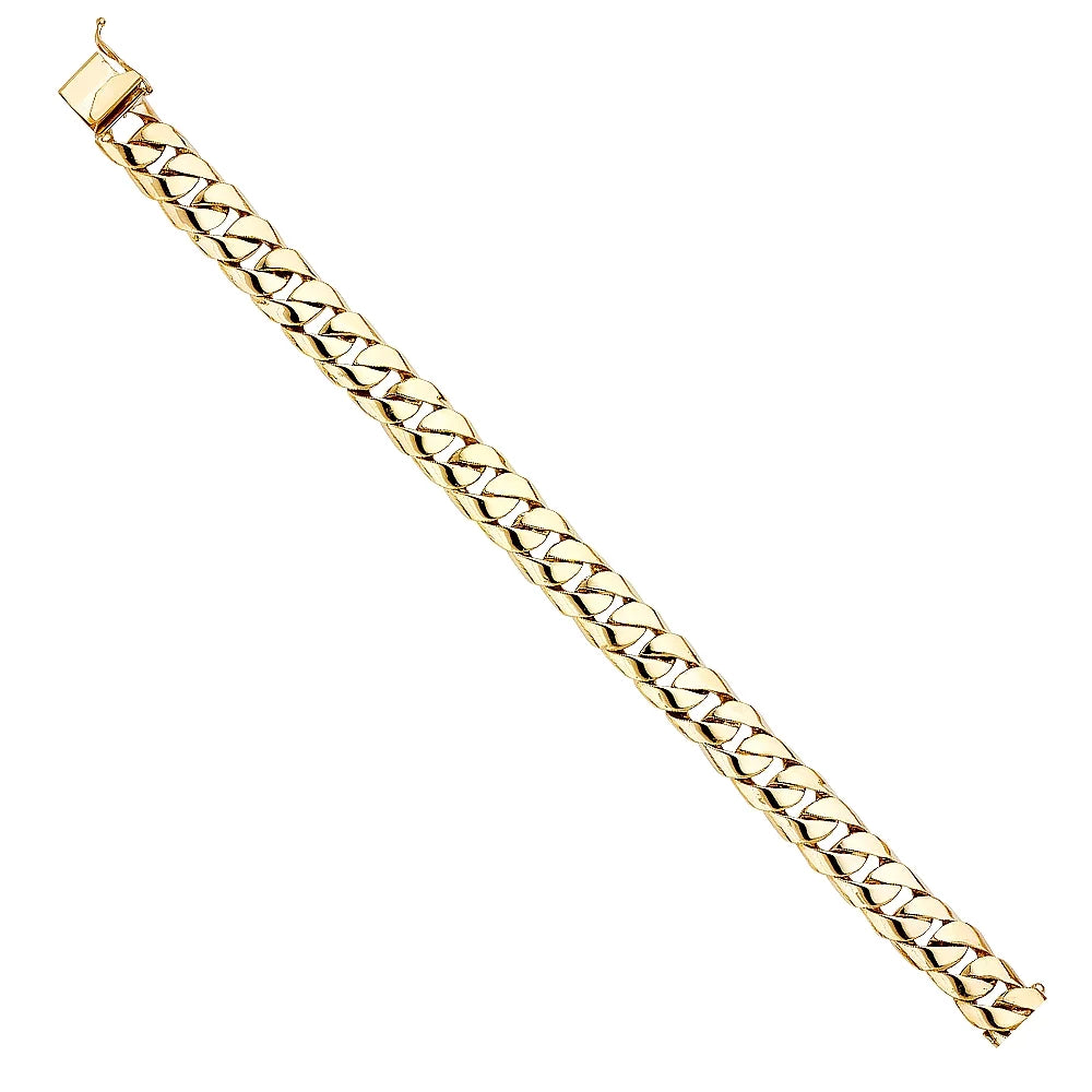 14k Yellow Gold Cuban Link Bracelet - 8.5" | Elegant 14KY Gold Chain Bracelets for Men and Women | Weight 35.4 | Men’s Jewelry for Gift