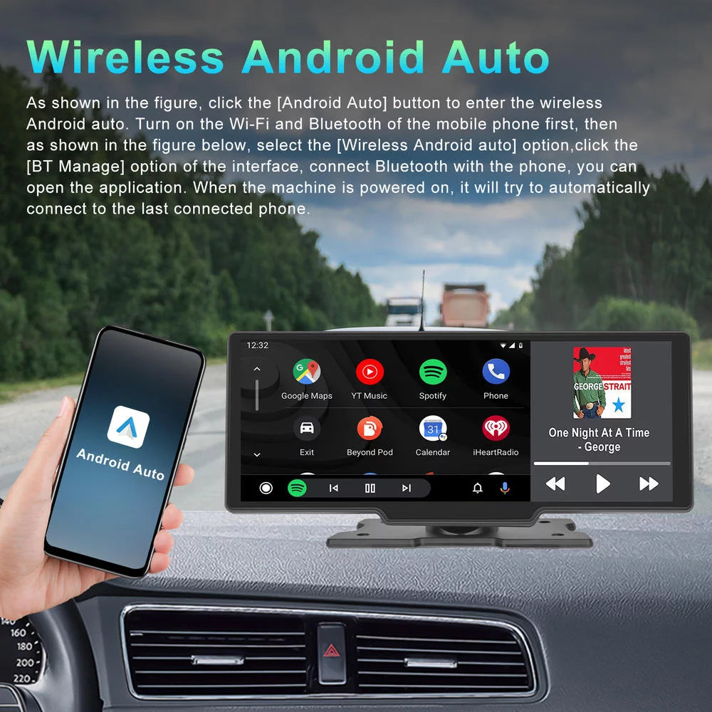 10.26 inch Dash Cam Rear View Camera IPS Color Screen Carplay And Android Smart Player in Car DVR BT FM Mirror Monitor