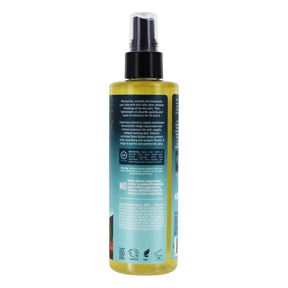 - Gluten-Free, Vegan, Cruelty Free - 24Hour Moisture, Soothes Skin, Perfect For Sensitive Skin, Illuminating Body Spray. Oz. Desert Essence, Jojoba & Sweet Almond Body Oil Spray, 8.28 Fl