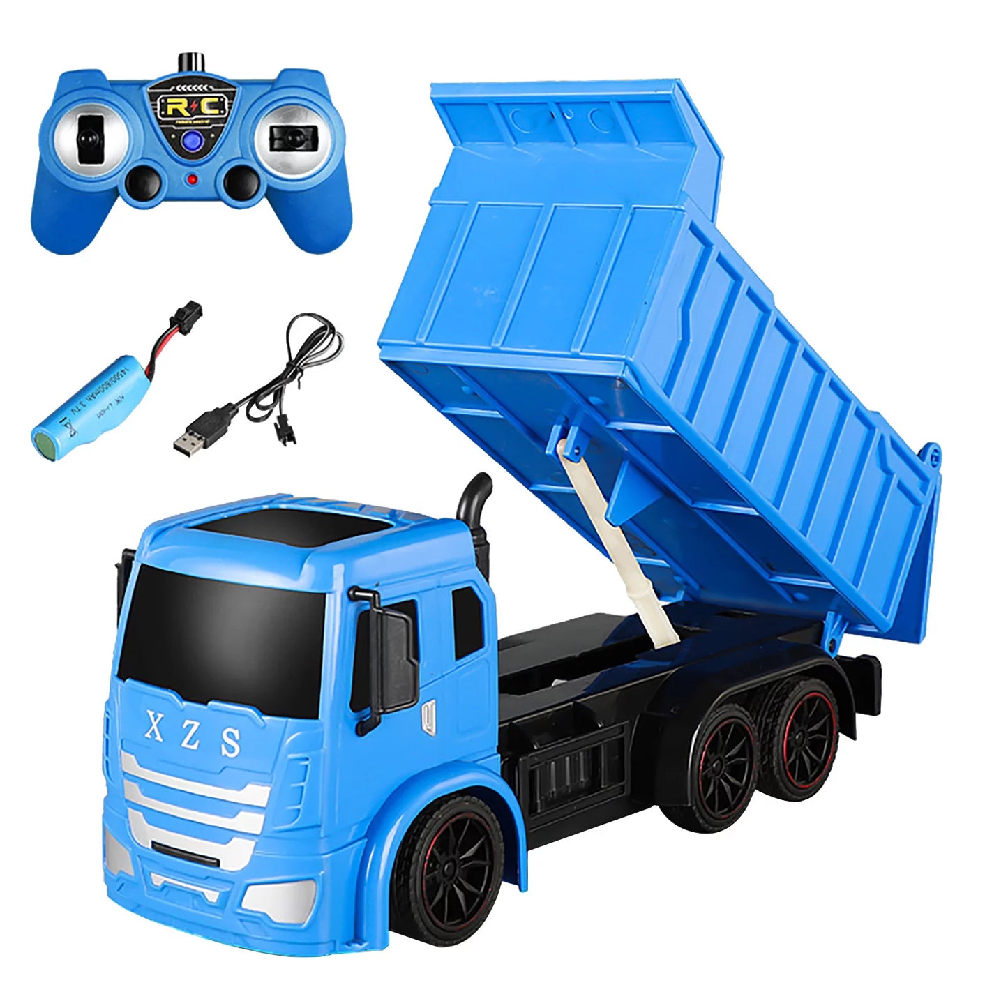 YHAIOGS 1/24 Remote Control Dump Truck RC Construction Vehicles 2.4G RC Trucks Boys