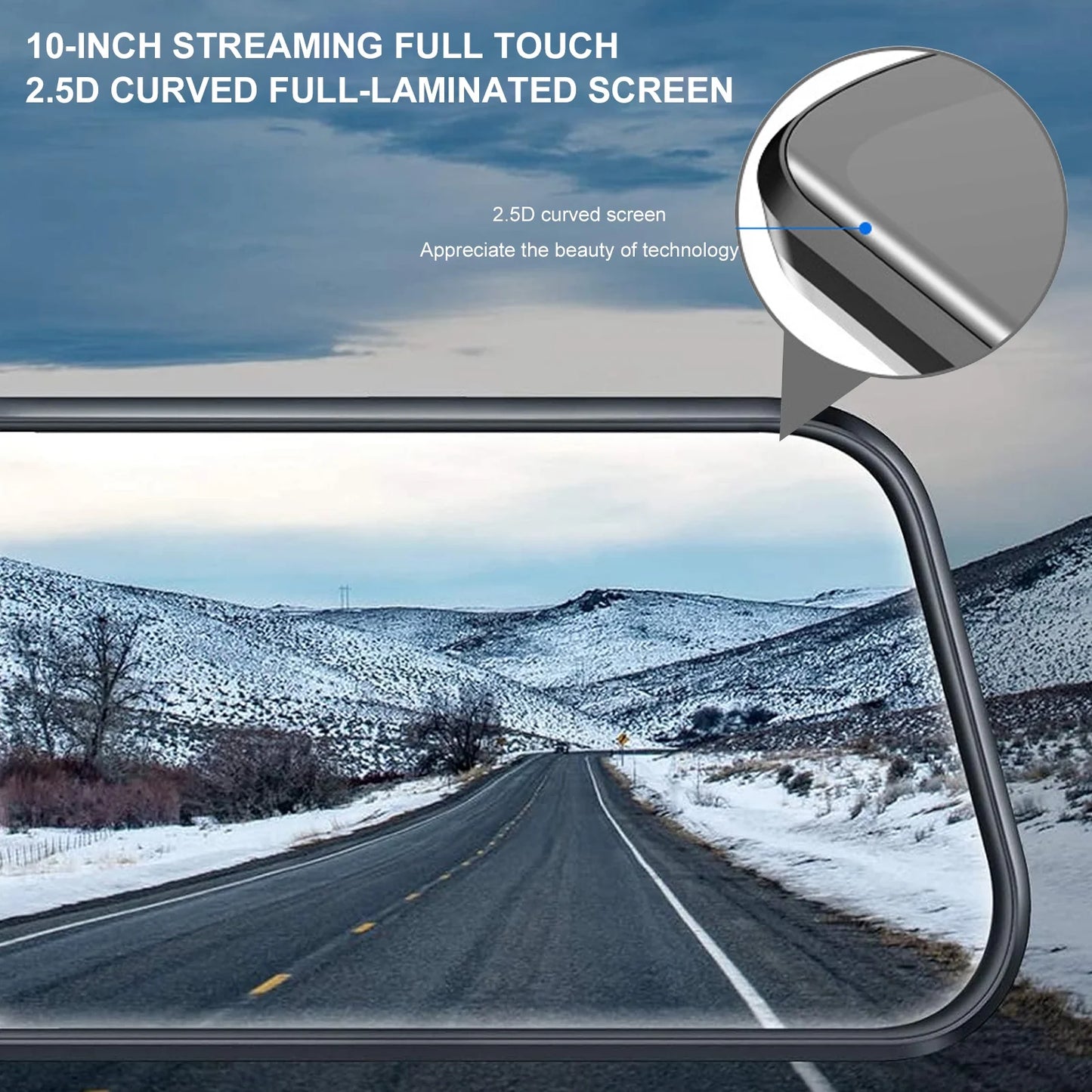 10Inch IPS Screen Dash Cam Front Rear, 1080P Full HD Dash Camera for Cars, Free 32GB Card, Night Vision, 170°Wide Angle, WDR, 24H Parking Mode