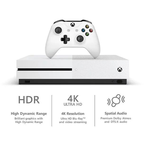 Xbox One X 1TB Gaming Console White with HDMI Cleaning Kit