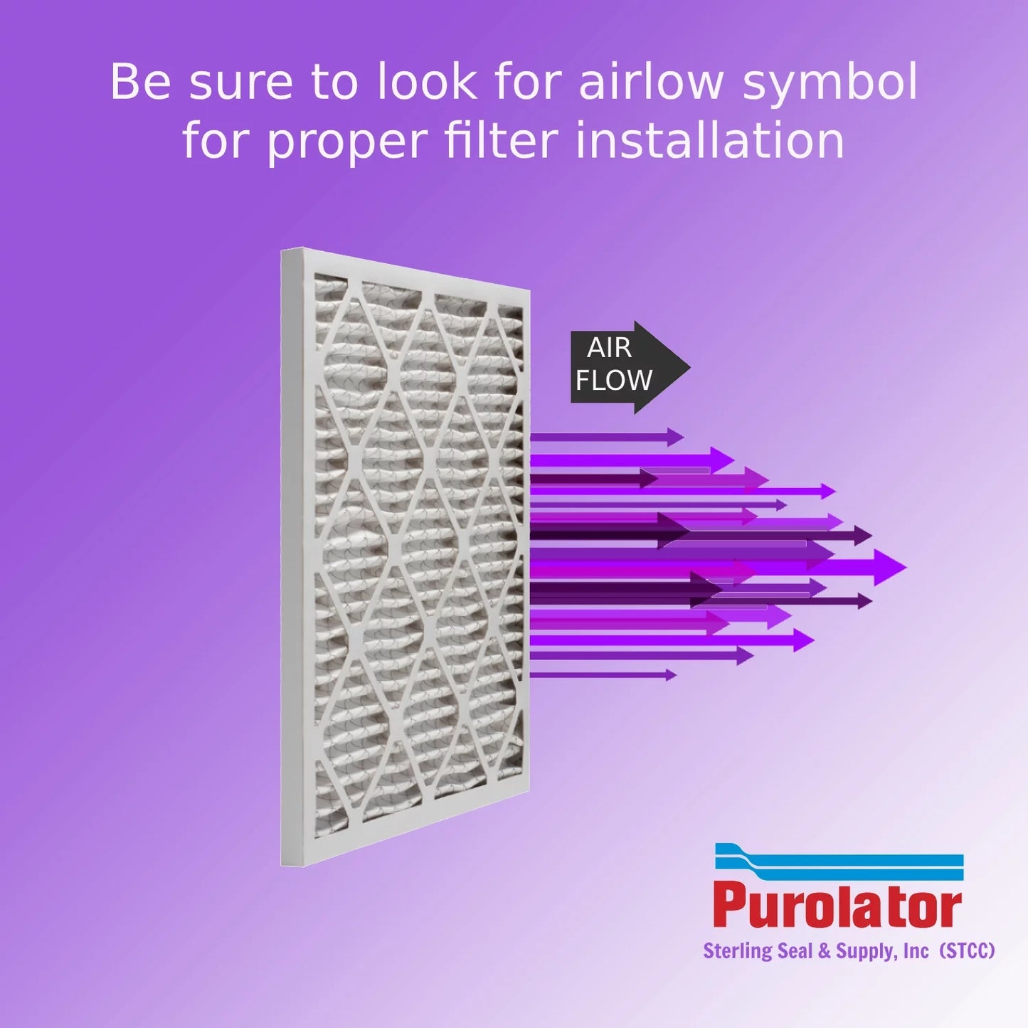 12x24x1, Purolator DMK80 Extended Surface Pleated Air Filter, Mechanical MERV 8, (6 Pack)