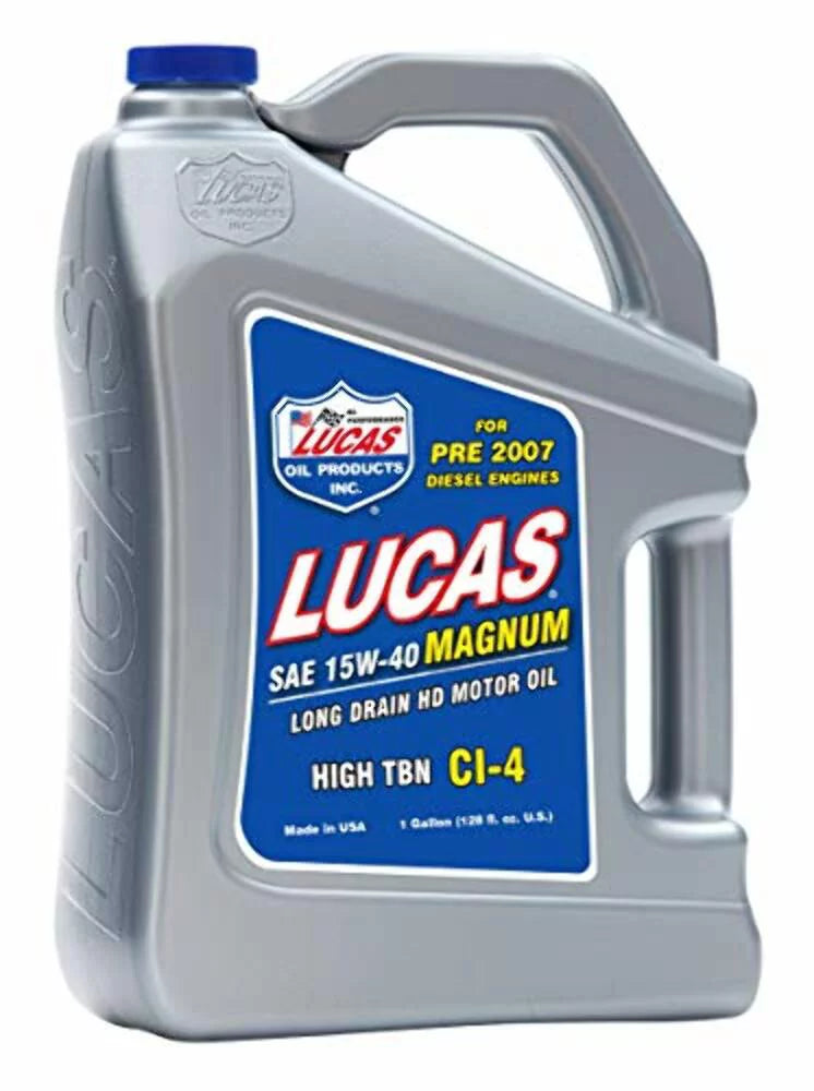 15-40 Heavy Duty High TBN Truck Motor Oil. Lucas Oil 10076 128oz