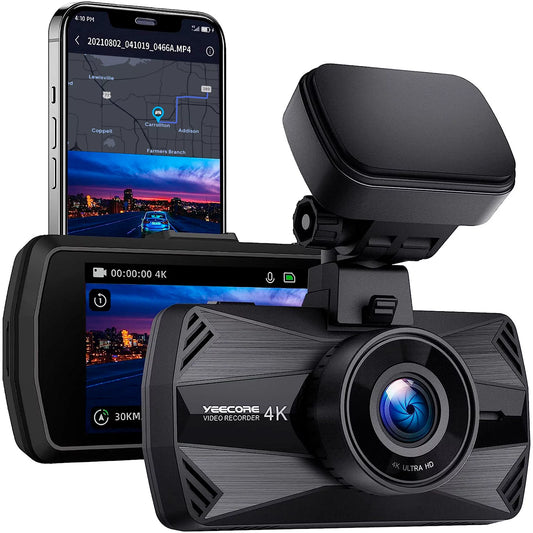 YEECORE D21 Dash Cam 4K, Night Vision Dash Camera for Cars, Built-in 5G WiFi GPS Dash Camera, 157°Wide Angle Car Dash cam, WDR, Dash cam with App, Accident Record, Parking Mode, 512GB Max